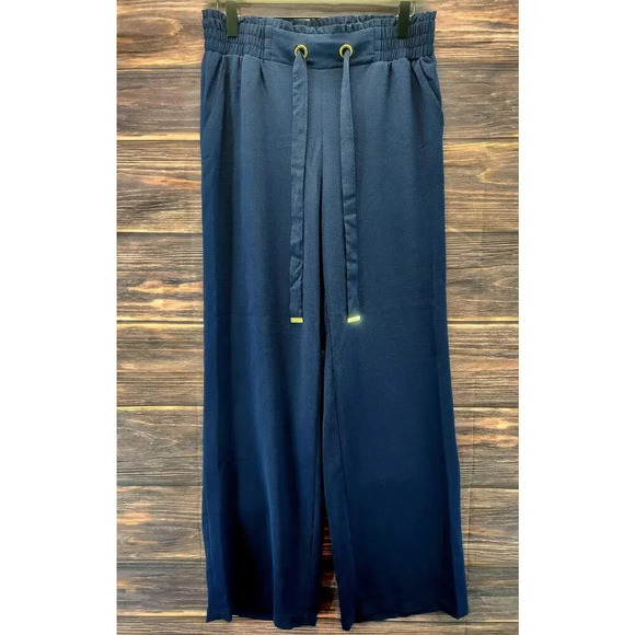 MICHAEL Michael Kors Pants - Michael Kors Pants Womens MEDIUM Navy Blue Pull On Wide Leg Palazzo Office EUC
